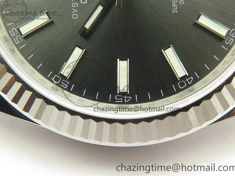 0201 DateJust 126334 SS REF 1:1 Best Edition Gray Dial Stick Markers On New Version Jubilee Bracelet A Bold 3477